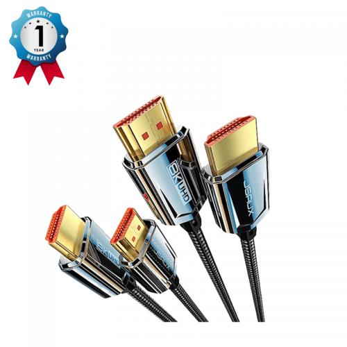 JSAUX( CV0046) 8K@60Hz HDMI to HDMI Zinc Alloy Cable 3 meter